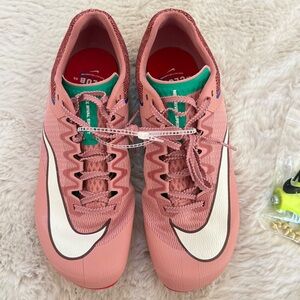 Nike Running Club Pink Track Spikes with White Swoosh